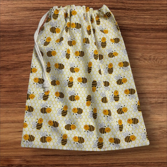 Bumblebee Cotton Linen Sourdough Bread Bag, Organic Linen Bread Keeper, Gift Bag - Picture 5 of 5